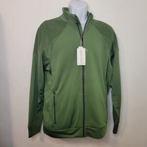 North End Sport Men’s M Evoke Bonded Fleece Jacket Green Full Zip NWT